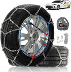 Snow Chains for Car Tires, Tire Chains for Passenger Cars, Sedan, SUVs, Quick Fit & Easy Installation Snow Tire Chains, Porta