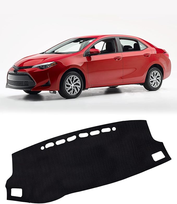 FIILINES Dash Cover for 2014-2018 Toyota Corolla, Dashboard Mat Accessories Dash Cover Sunshade Nonslip Mesh Protector No Gla