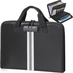 Accordion File Organizer with Combination Lock,Fireproof Expanding File Folder with Multi Pockets,13 Pockets Document Organiz