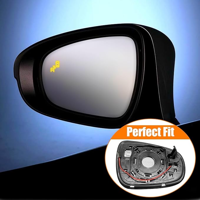 Heated & Blind Spot Left Driver Side Mirror Glass Compatible with Lexus ES300h ES350 2013-2018, IS250 IS350 2015-2020, LS350 2013-2017, GS350 2013-2020, CT200h 2011-2017, RC300 RC350 2015-2019