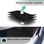 FH GRO Car Seat Covers PU Leather 3 Row 8 Seater Car Seat Covers, Airbag Compatible and Split Bench - Fit Most Car, Truck, SU