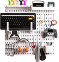 Keepo Peg Board Wall Organizer for Gaming Setup, Pegboard with Adhesives & Screw Mounts, Includes Peg Board Accessories for G