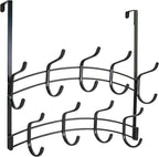 LYNK Professional® Home™ Over Door Hooks Rack - 18 Hook Over Door Hanger - Over Door Towel Rack - Hanging Towels or Clothes -