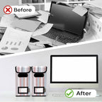 BALEINE File Organizer Box with Lid, Collapsible File Folder Organizer with Plastic Slide, Hanging File Folder Box for Office