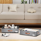 Under bed Storage With Wheels,Large Capacity 7.5 inches Height Storage Bins,Rolling Under bed Shoe Storage Containers,Under b