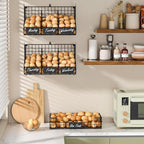 X-cosrack Egg Holder Countertop, 3 Tier Egg Rack with Labels Dividers to Separate Eggs, Stackable Wire Baskets for Fresh Egg,