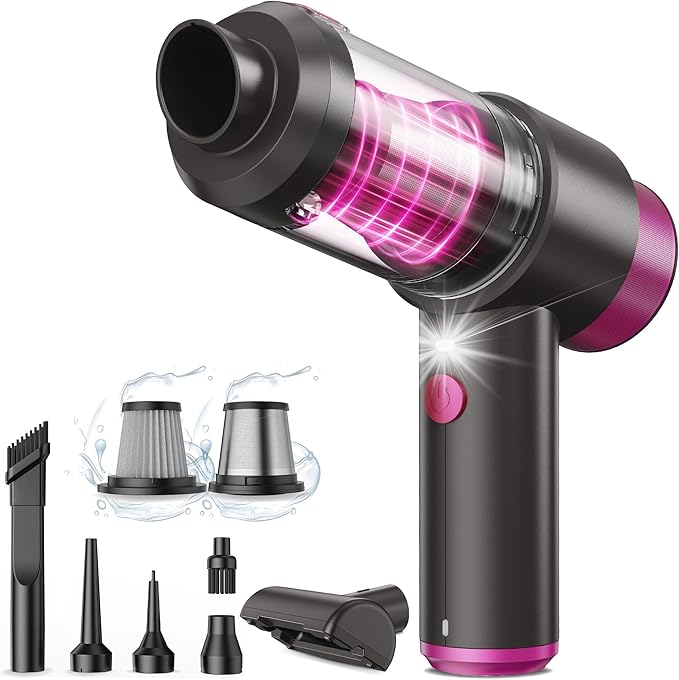 Car Vacuum Handheld Vacuum Cleaner, 15000PA Suction, Mini Vacuums with Air Duster and Blower, Portable Hand Held Vacuum for C