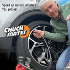 Chuck Mates Premium Quick-Connect Tire Inflator Air Chuck – Locking Adapter for Air Compressors & Valve Stems (2 Pack) Open-Type Speed Clip