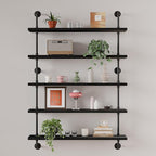 Floating Shelves for Wall Living Room Shelves Bookshelf Industrial Pipe Shelving Shelf Real Wood Planks 36 inch Rustic Wall S