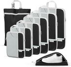 Percover Compression Packing Cubes 8-Piece Set, Packing Cubes Compression for Travel with Laundry Bag & Shoe Bag, Travel Orga