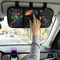 Cosmic Galaxy Car Sun Visor Organizer Vehicle Document Holder Organizer Zipper Car Truck Visor Storage Pouch Holder with Multi-Pocket Elastic Bands Auto Interior Accessories