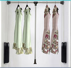 Pull Down Clothes Rail,Extendable Wardrobe Rod,Adjustable Telescopic Lift with Return,Wardrobe and Closet Clothing Storage,Sp