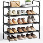 Kitsure Shoe Rack for Closet, Shoe Organizer for Front Door Entrance, Stackable Shoe Shelf, Detachable Closet Organizers and 