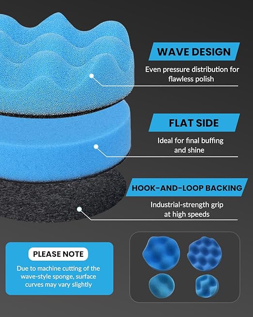 78PCS Drill Polishing Buffing Pads Kit with Buffer Polisher Attachment, 1/2/3 Inch Car Polishing Detailing Wheels for Dremel 