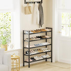 Mavivegue 5-Tier 19"-43.3" Adjustable Shoe Rack for Closet,Expandable Shoe Rack, Hall Entryway,Front Door,Garage, Sturdy Stee