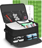 CAMPLAND 2 Layer Trunk Organizer, Waterproof Car Locker for 2 Pair Shoes, Durable Trunk Storage for Balls, Tees, Clothes,