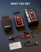 GOOLOO A3 Jump Starter with Air Compressor, 3000A Portable Car Battery Booster (9.0 Gas/6.5L Diesel) with 150PSI