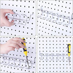 Ripeng 8 Pieces Pegboard Screwdriver Holders Peg Board Organizer Accessories Multi Ring Tool Holders Six Tool Organizer Racks