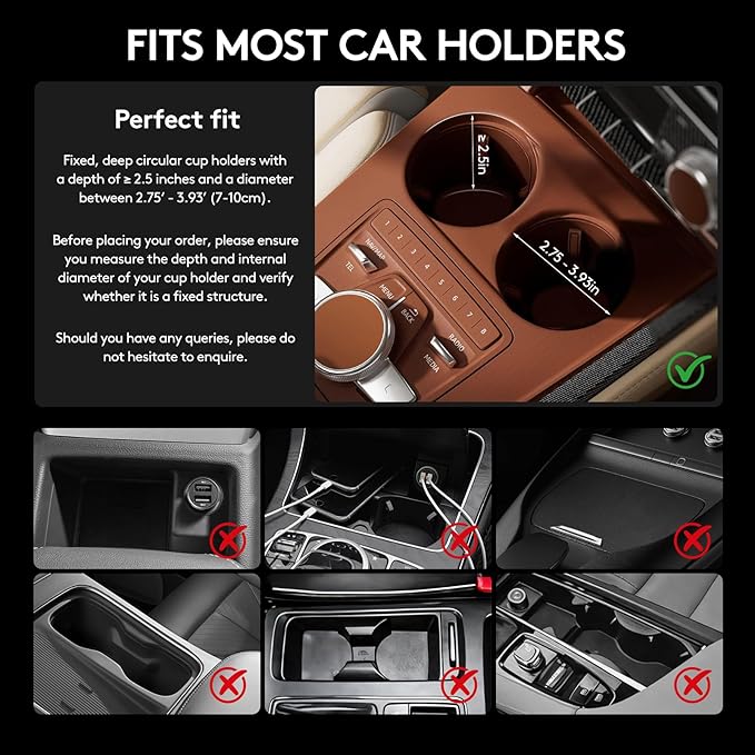 Car Tray Table & Car Laptop Desk, Height-Adjustable 360° Rotating Wood Car Laptop Mount, Steering Wheel Tray, Cup Holder Table,Compatible with Tesla & Most Vehicles Walnut