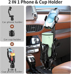 Phone Holders for Your Car, Adjustable Car Cup Holder Expander with Rubber Grip, Secure Hold, Multi-Scenario Use for Drivers,