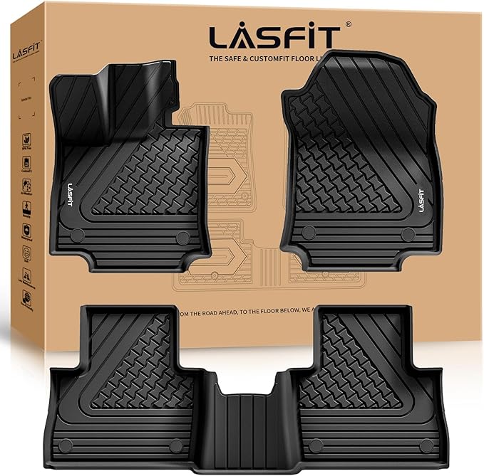 LASFIT Floor Mats Fit for Lexus 2026 2025 2024 2023 2022 NX/NX250/NX350 (Not for Hybrid), All Weather Car Mats for Lexus NX 250/NX 350/NX 350 F Sport TPE Heavy Duty Floor Liners,Front & Rear Rows