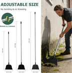 Floor Scraper Multifunctional Garden Shovel with 82” Adjustable Handle & Sharp Blade Heavy Duty All Steel Flat Shovel for Sidewalks Lawn Driveway Garden Weed Ice Dirt Moss Removal
