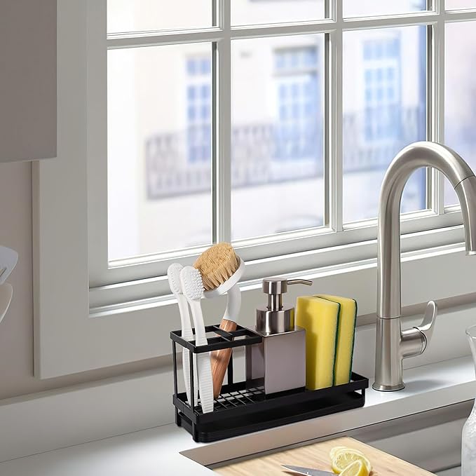 Toothbrush Holders for Bathrooms, Carbon Steel Tooth Brushing Holder Electric Toothbrush and Toothpaste Organizer Bathroom Ac