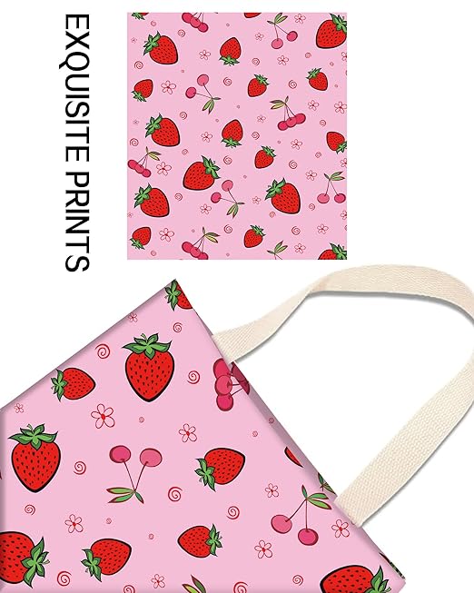 Car Trash Can, Durable Hanging Car Trash Garbage Bag, Cute Automotive Garbage Cans Organizer, Cute Pink Cherry Strawberry