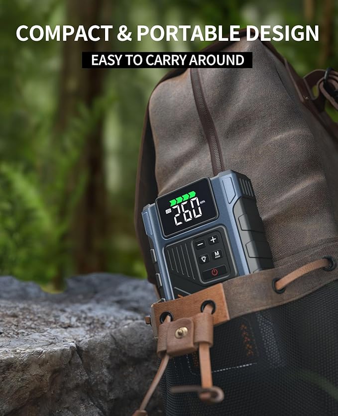 Car Battery Charger Jump Starter with Air Compressor, 4500A Jumper Box for Car Battery Portable Booster Jump Pack, 12V