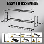 MOOMSINE Power Tool Organizer Wall Mount, Heavy Duty Metal Tool Storage Rack Loads 320lbs, 8 Cordless Drill Holder 3 Layer fo