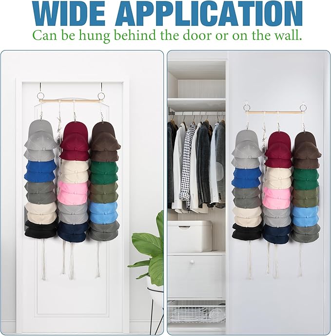 Over Door Hat Organizer Hanging Baseball Hat Organizer Storage with 40 Hooks Design Over The Door Hat Rack Good Hangers Rod H