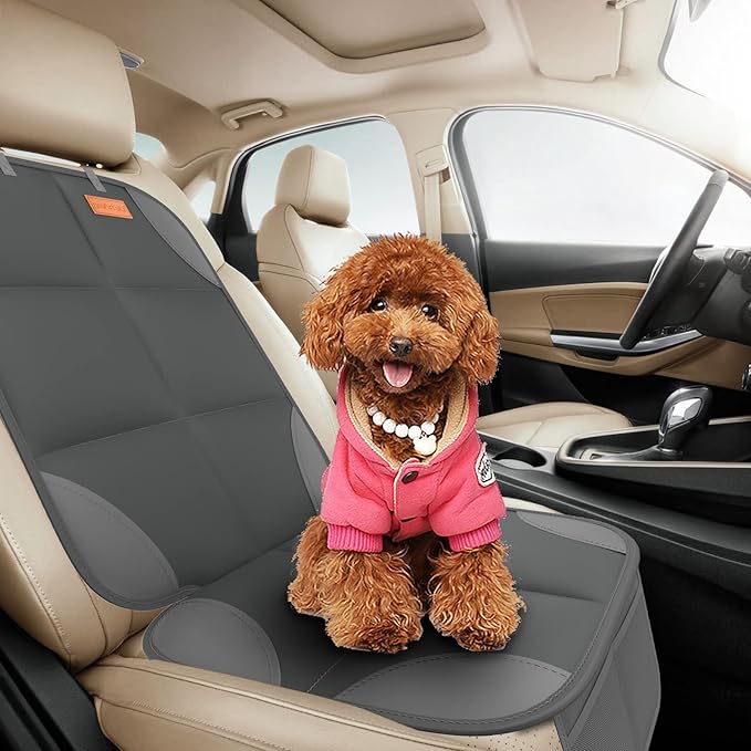 SMART ELF Car Seat Protector for Child Car Seat - Waterproof 600D Fabric Baby Seat Protectors for Non-Slip Backing Mesh Pocke