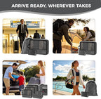 8-Piece Compression Packing Cubes for Travel, Ultralight Luggage Organizer Set with Double Zipper, Space Saving for Suitcase 