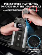 Sharmeal Car Battery Jump Starter 6000A, Jump Starter Battery Pack for All Gas and 10.0L Diesel, 12V Portable Jump Box with