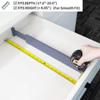 Utoplike Bamboo Drawer Dividers Large, Gray Kitchen Drawer Organizers Adjustable, Spring Loaded, Works in Dresser, Bathroom, 