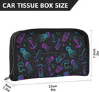 Car Tissue Holder Car Visor Organizer Tissue Box Holder for Car Sun Visor Organizer with Car Vehicle Accessories Essentials Interior for Women Men Black Jellyfish Anchor Skateboard Neon