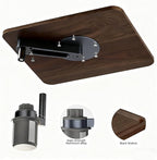 HZGAMER Wood Car Desk for Laptop, 360° Rotating Wood Cup Holder Table Tray for Drivers and Passengers, Car Accessories Compatible with Tesla Model Y/3/S, Ford F150/Explorer/Maverick & Most Vehicles