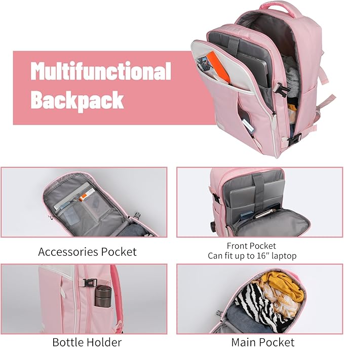 WireHot 22x14x9 Airline Approved Vintage Style Carry On Luggage with Backpack Sets for Women, ABS+PC Hardshell Small 20 inch 