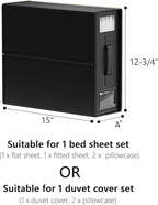 SheetCube Bed Sheet Organizers and Storage 6 Pack, Foldable Linen Closet Organizer with Window and Label, Bedding Folder Stor