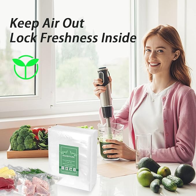 11" x 16" Vacuum Sealer Bags Heavy Duty Pre-Cut Design Commercial Grade Food Sealable Bag for Heat Seal Food Storage,Smell Pr