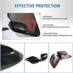 Door Rear View Mirror Cover Cap Compatible with Chevrolet Corvette C8 2020-2026, ABS Side View Mirror Cover, Auto Door Rearview Mirror Protective Trim Cap 2Pcs (Carbon Fiber Pattern Black)