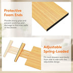 Lifewit 6" High 6 Pack Bamboo Drawer Dividers 33-42cm/13-16.5" Adjustable Wooden Drawer Organizer for Clothes/Utensils, Expan