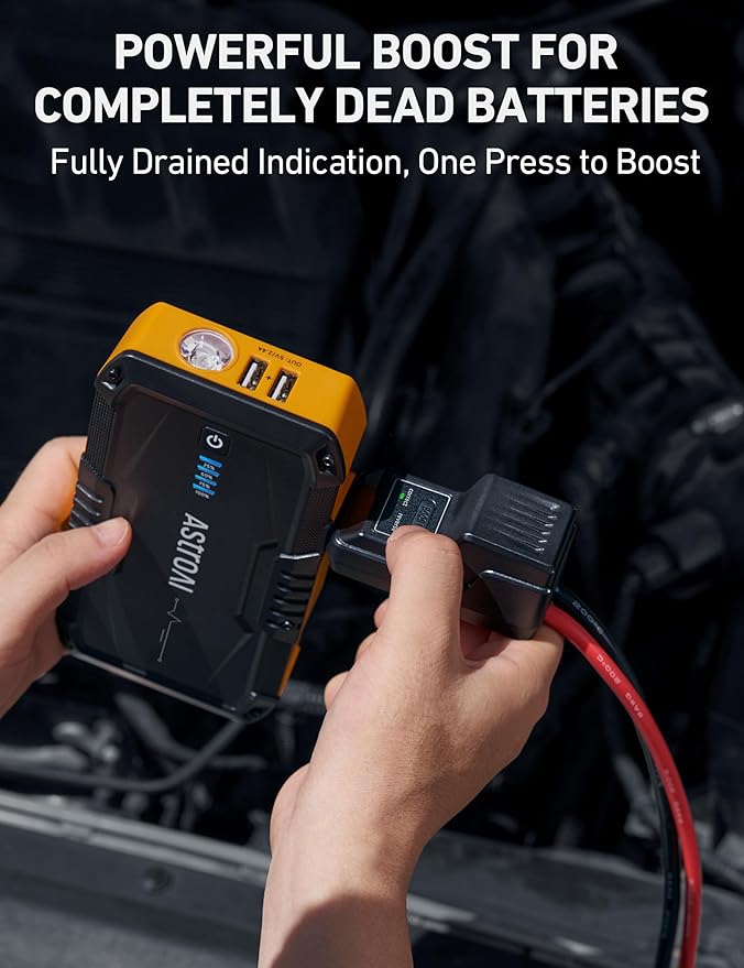AstroAI S8 Car Battery Jump Starter, Car Jumper Starter Battery Pack for Up to 6.0L Gas & 3.0L Diesel Engines, 12V Portable