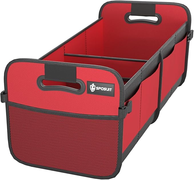 Sposuit Trunk Organizer for Car - 70L Collapsible Car Storage with 11 Pockets & Reinforced Handles, SUV Trunk Organizers for