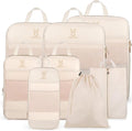 Compression Packing Cubes for Travel, Bunnychill Portable Zipper Packing Cube for Cloting, Expandable Space Saver Storage Lug