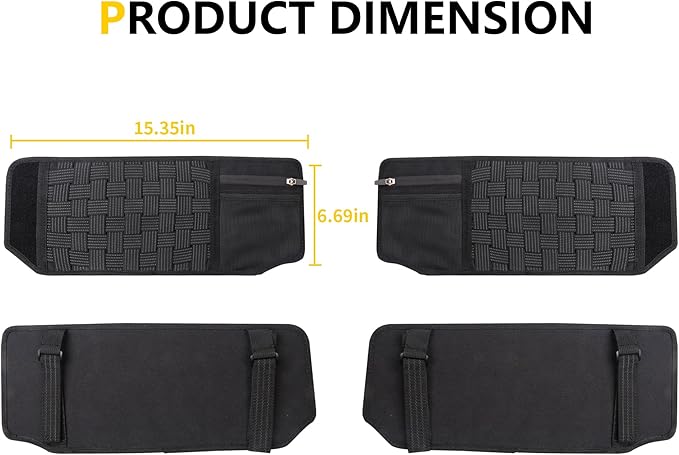 Tactical Sun Visor Organizer Visor Storage Compatible with 2021 2022 2023 2024 2025 2026 Ford Bronco 2/4 Door Accessories Car Sun Visor Sunglasses Holder Webbing Molle Panel, Driver+Passenger
