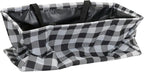 Household Essentials Black and White Plaid Krush Container All-Purpose Utility Tote