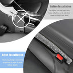 2PCS Bling Car Seat Gap Filler, Sparkling Rhinestone Side Seat Gap Blocker Stop Things from Dropping, Soft Foam Car Truck Filler Blocker Fill The Gaps Between Seats and Console (White)