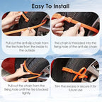 Reusable Snow Tire Chains for Trucks & SUVs - 2025 Upgrade 20 PCS Emergency Anti-Skid Traction Chains, Heavy Duty Plastic Whe