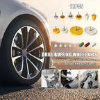 Polishing Wheel for Drill Kits, 10pcs Buffing Wheels, 5pcs Felt Wheels and 3pcs Compound, Different Size and Density Polisher Wheels for Metal, Jewelry, Car, Aluminum, DIY Buffing & Finishing